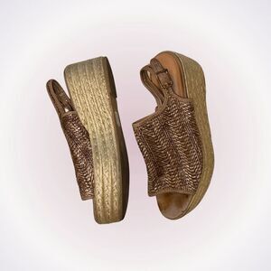 Steve Madden heeled espadrille sandals | Sz 9